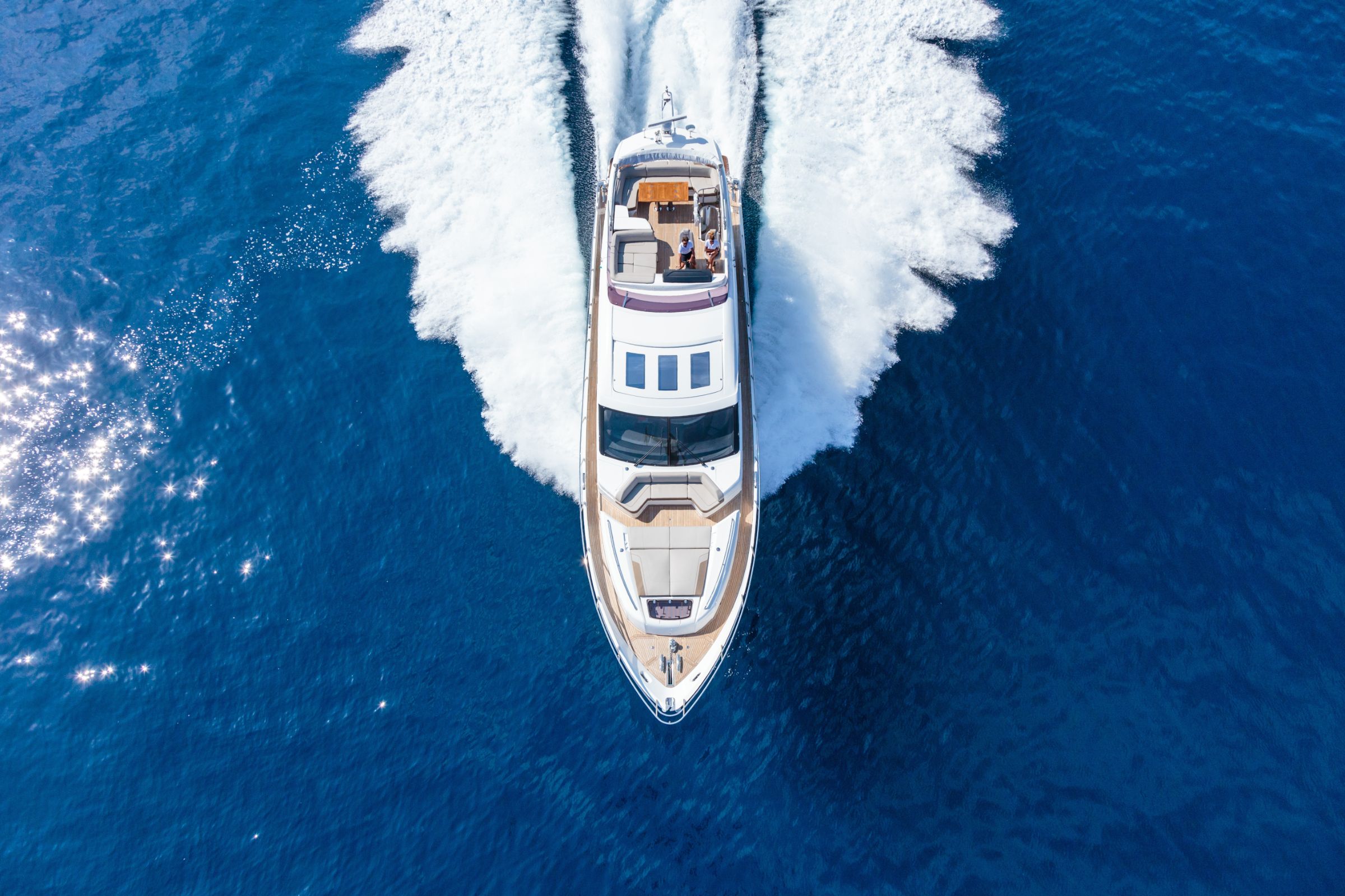 Powerboat underway offshore