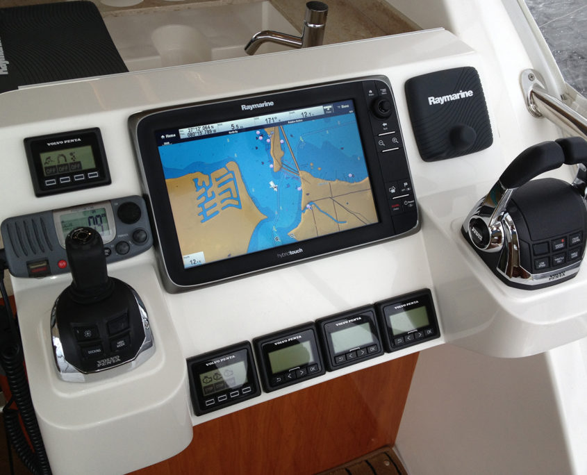 Raymarine equipment in boat