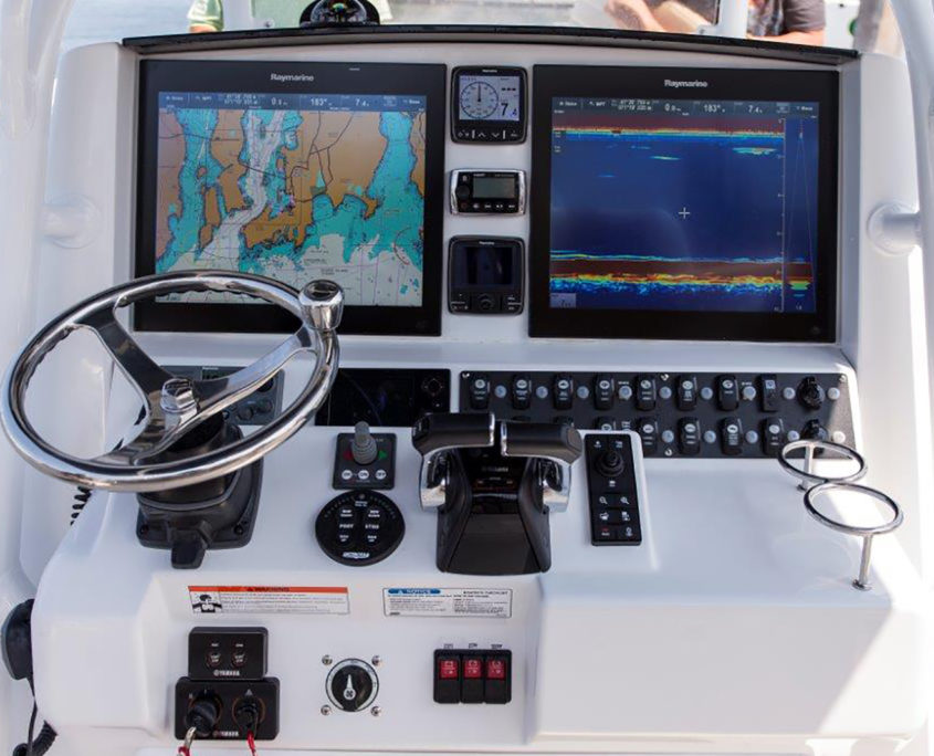 Boat Raymarine navigation systems