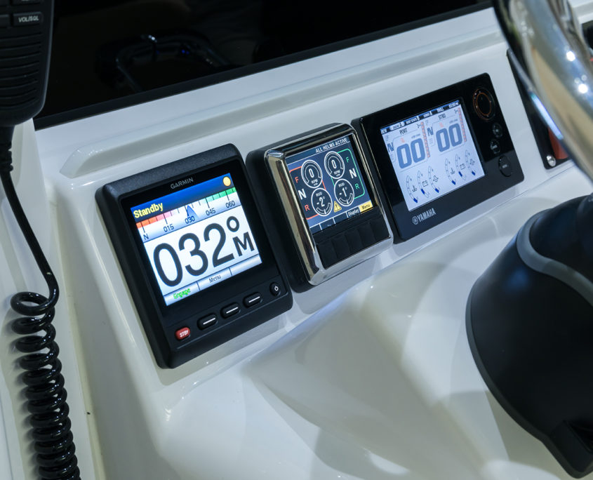 Garmin and Yamaha equipment boat